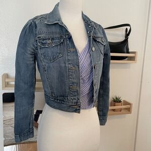 Levi's Cropped Trucker Denim Jacket Size XS Vintage
